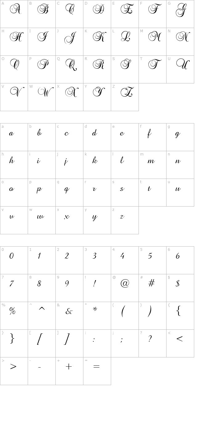 ge-basalt-script-normal character map