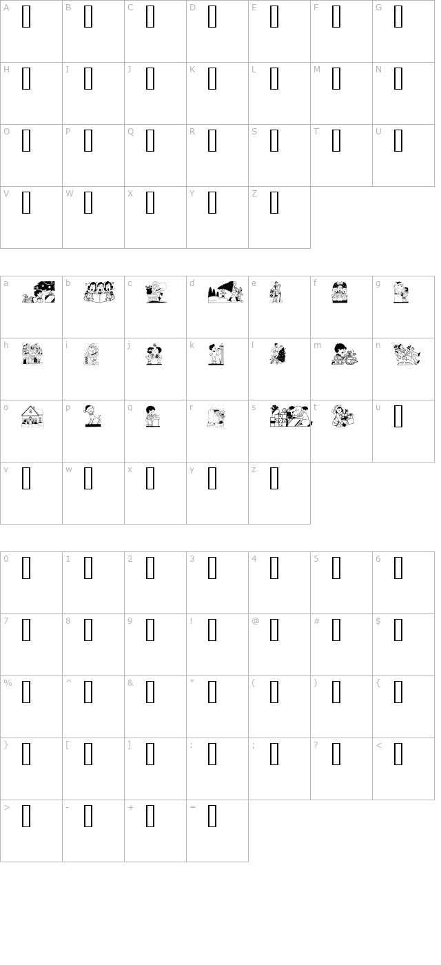 GE Comical Christmas character map