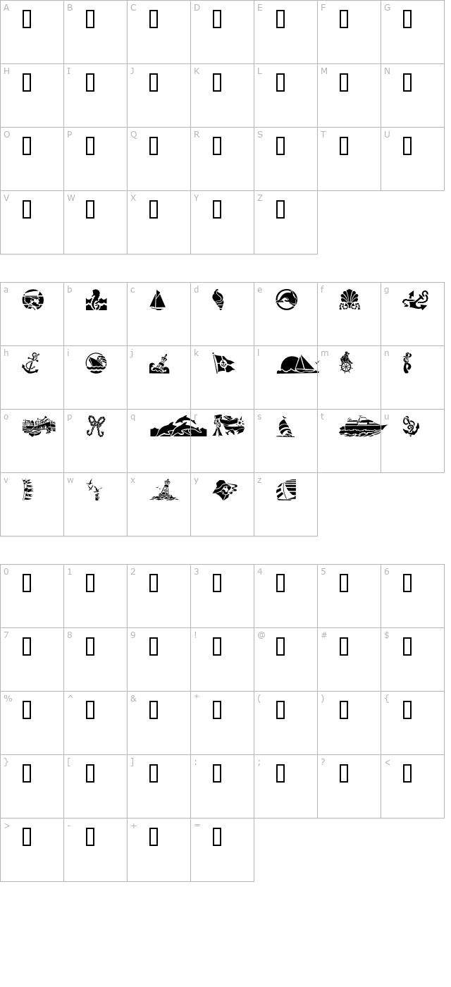 ge-nautica character map