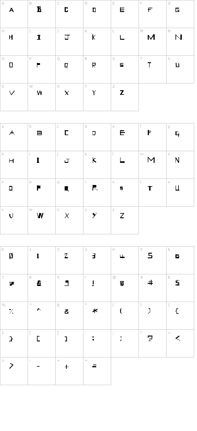 geek-speek character map