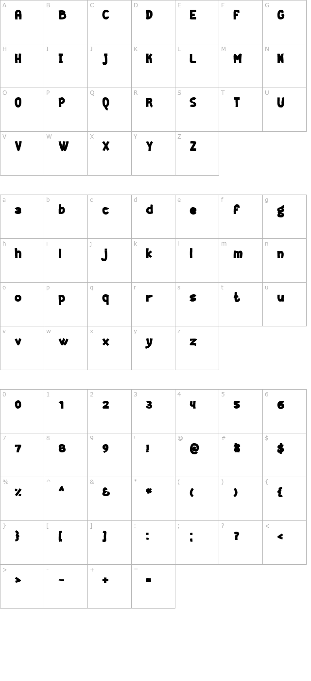 Geeker Black character map