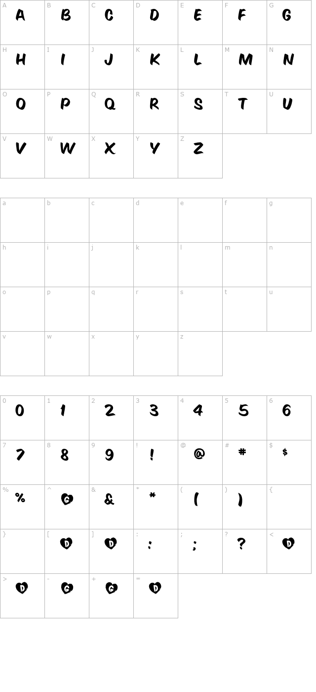 geewhiz character map