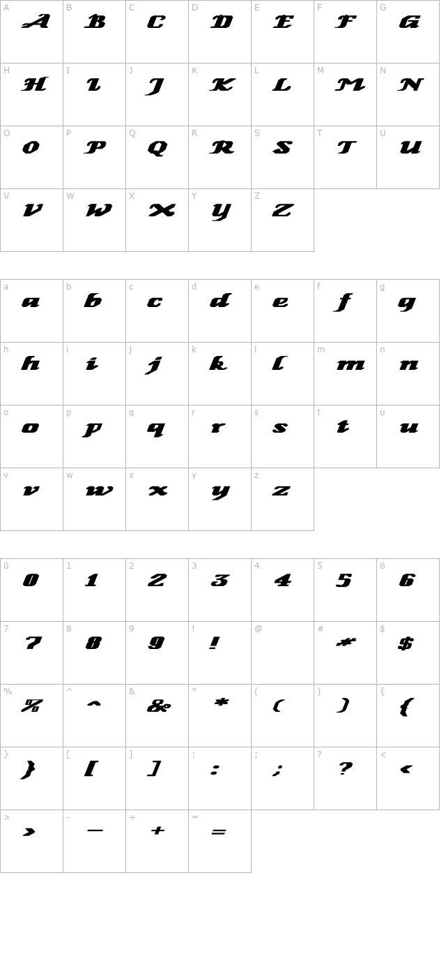 genoaitalic-ex-bold character map