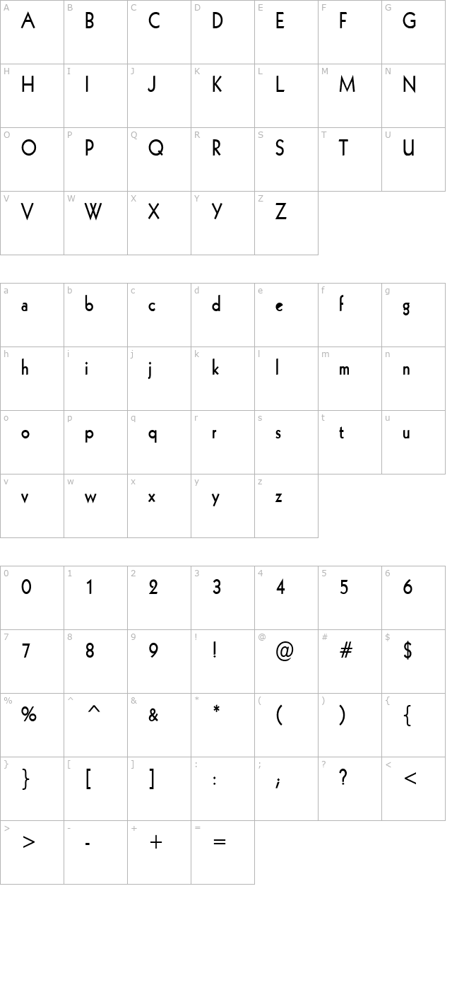 geo-112-condensed-bold character map