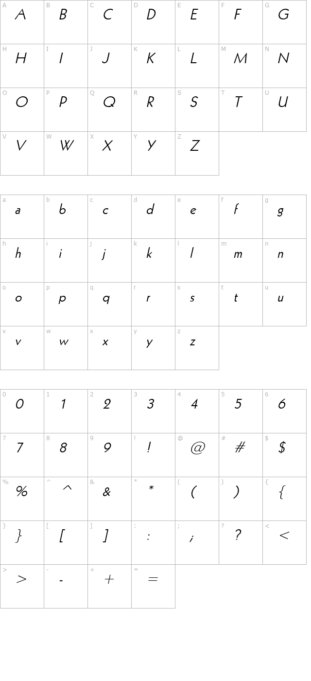 geo-112-italic character map