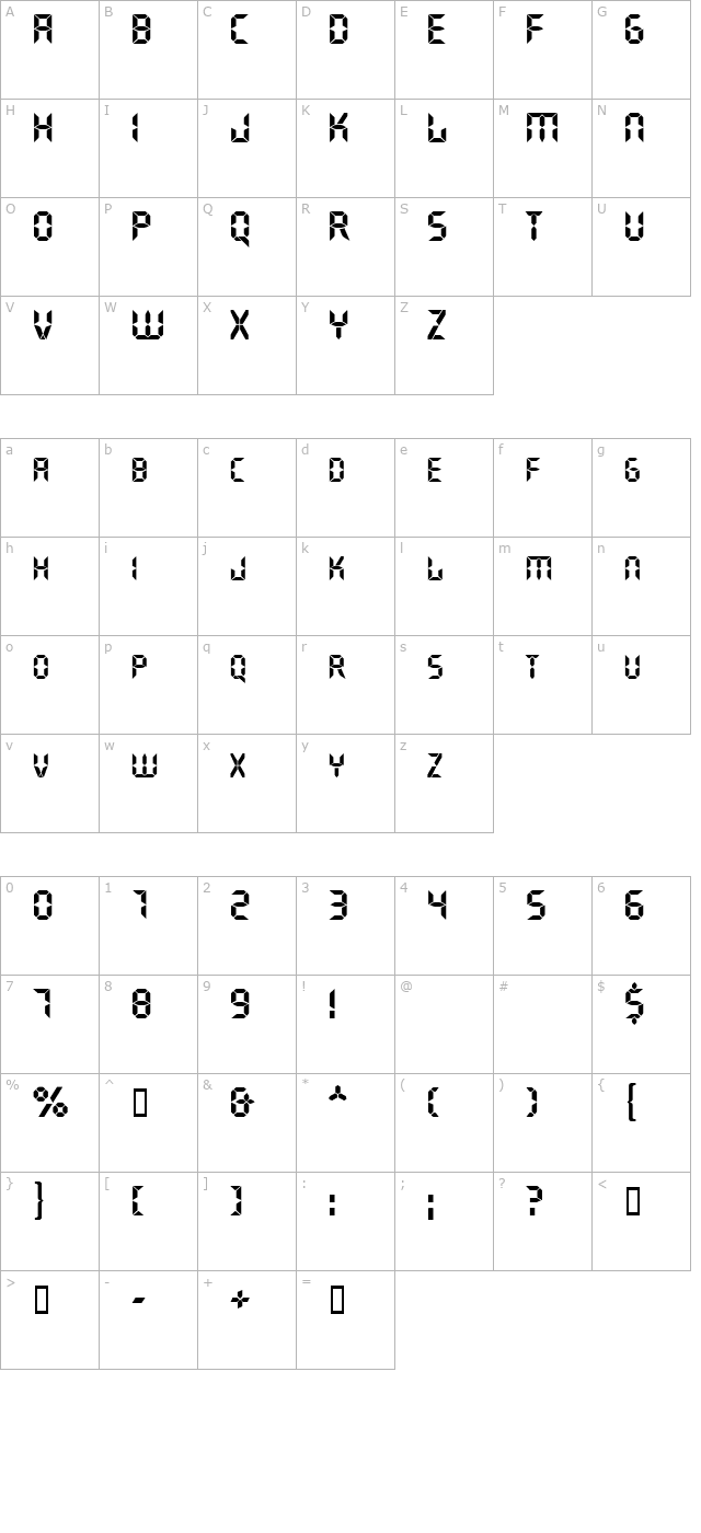 GhostMachine character map