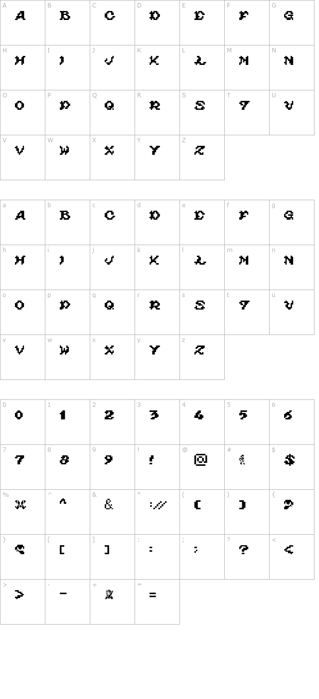 Ghouls Ghosts and Goblins character map