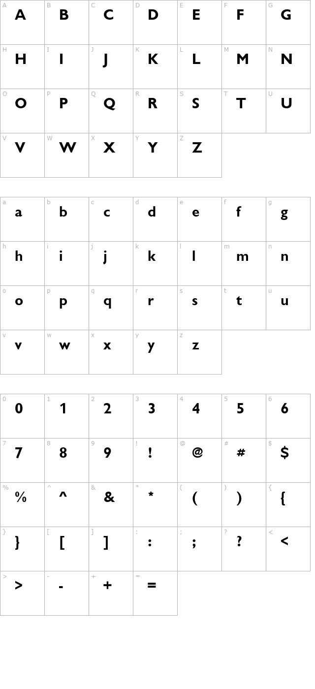 giltus-t-bold character map