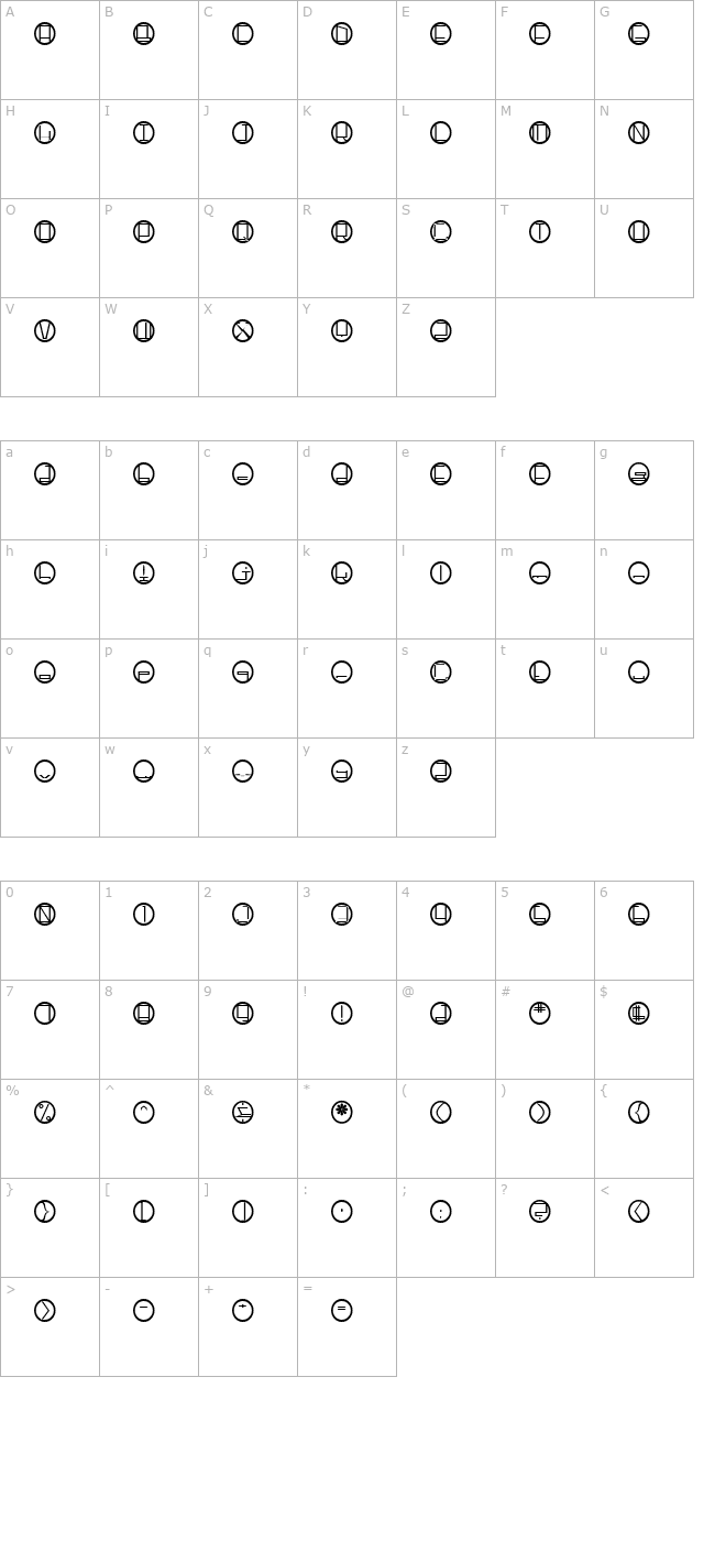 ginger2 character map