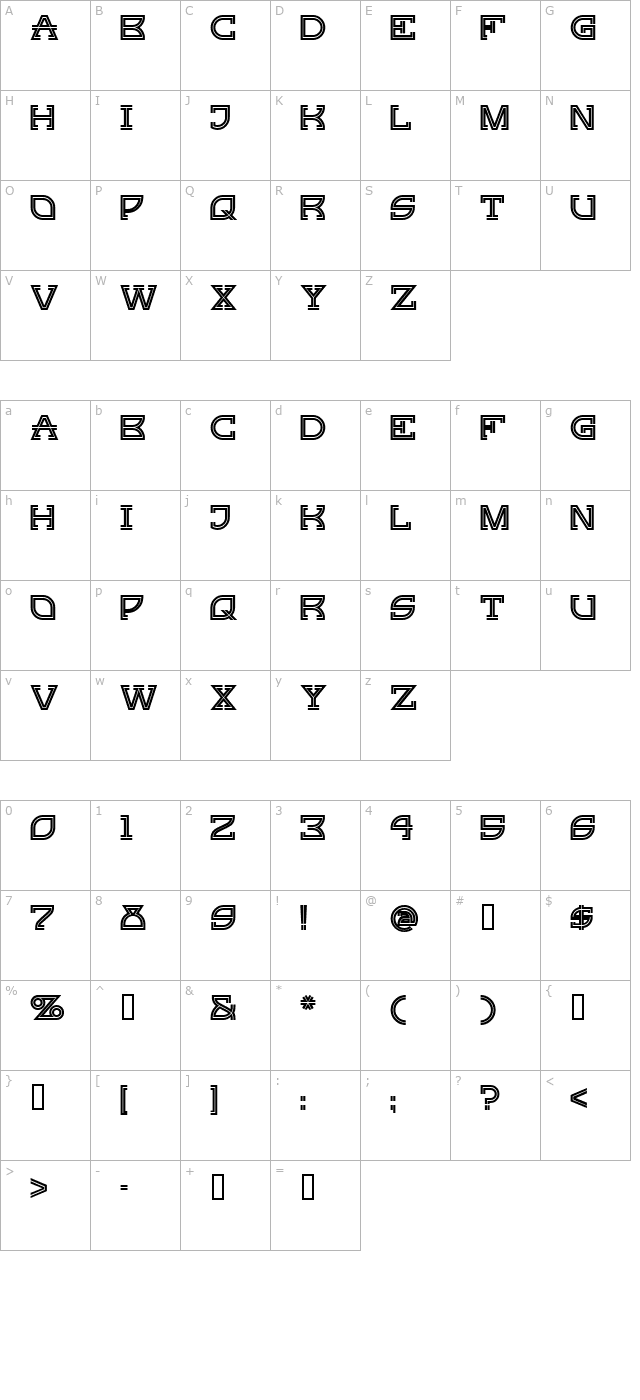 GingerPeachy character map