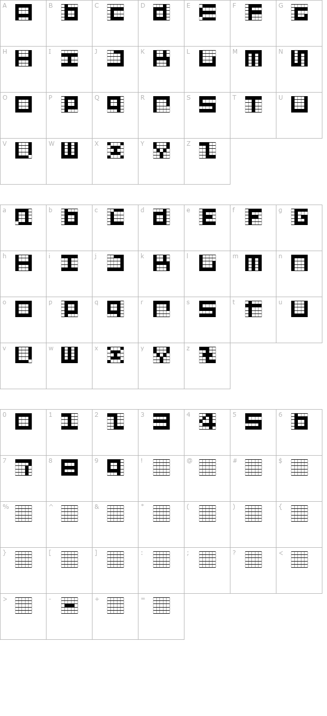 givemefiveb character map