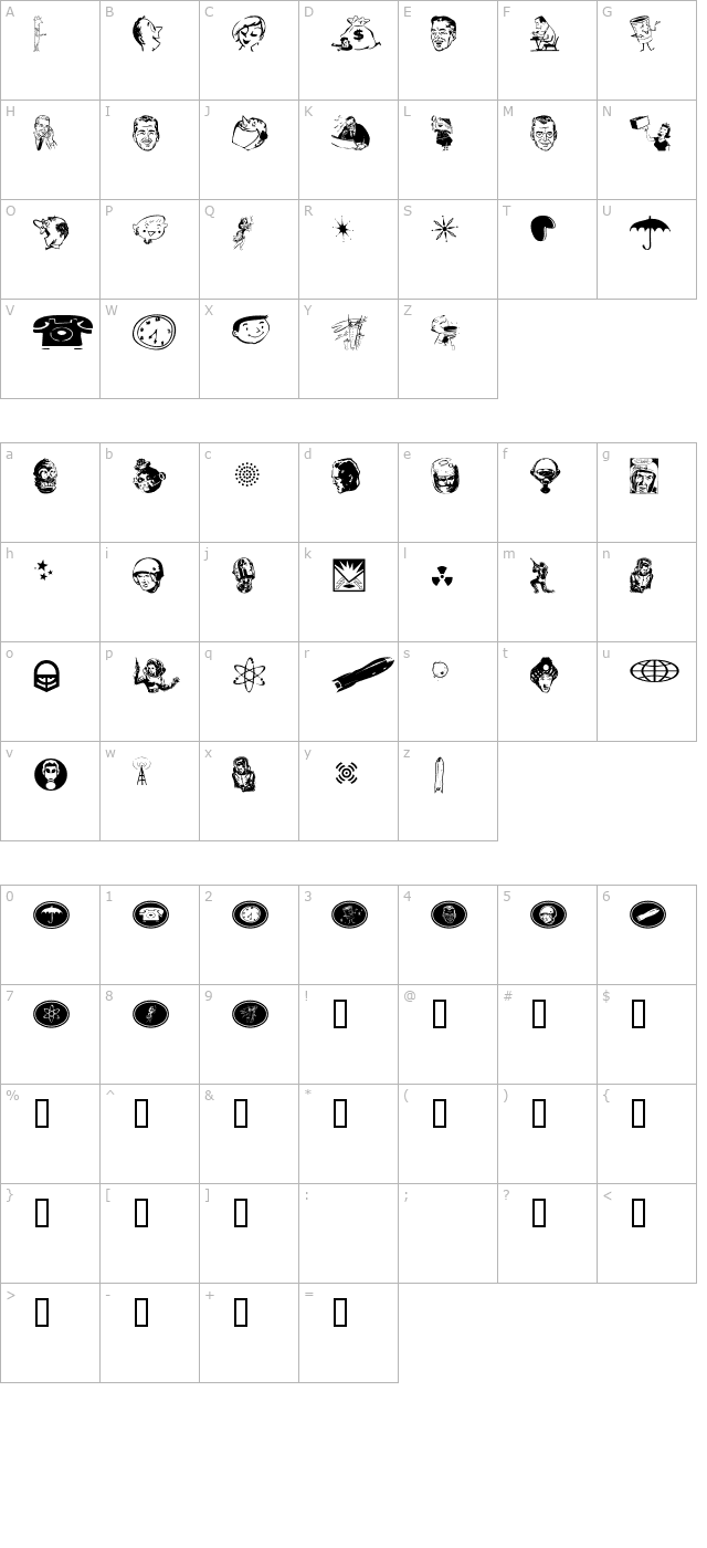 glamocon-retrobats character map