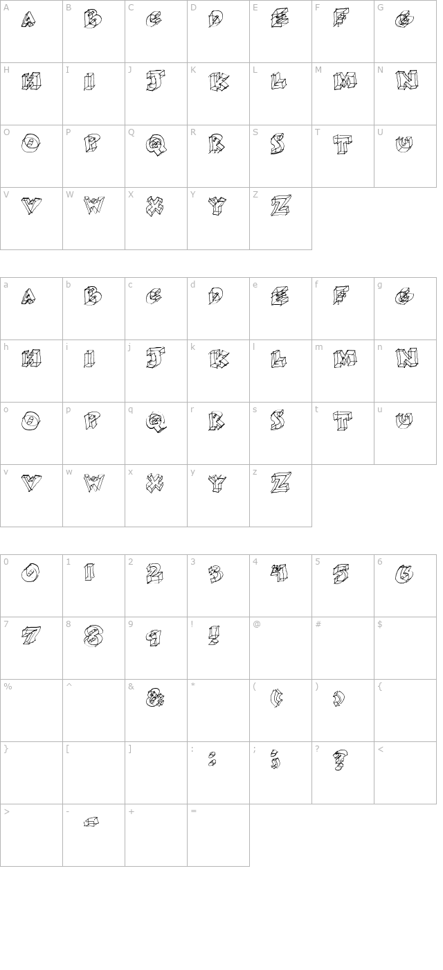 glass character map