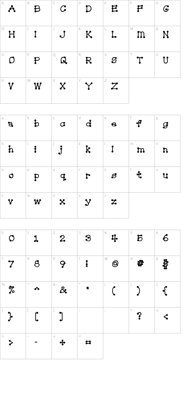 GleeClub character map