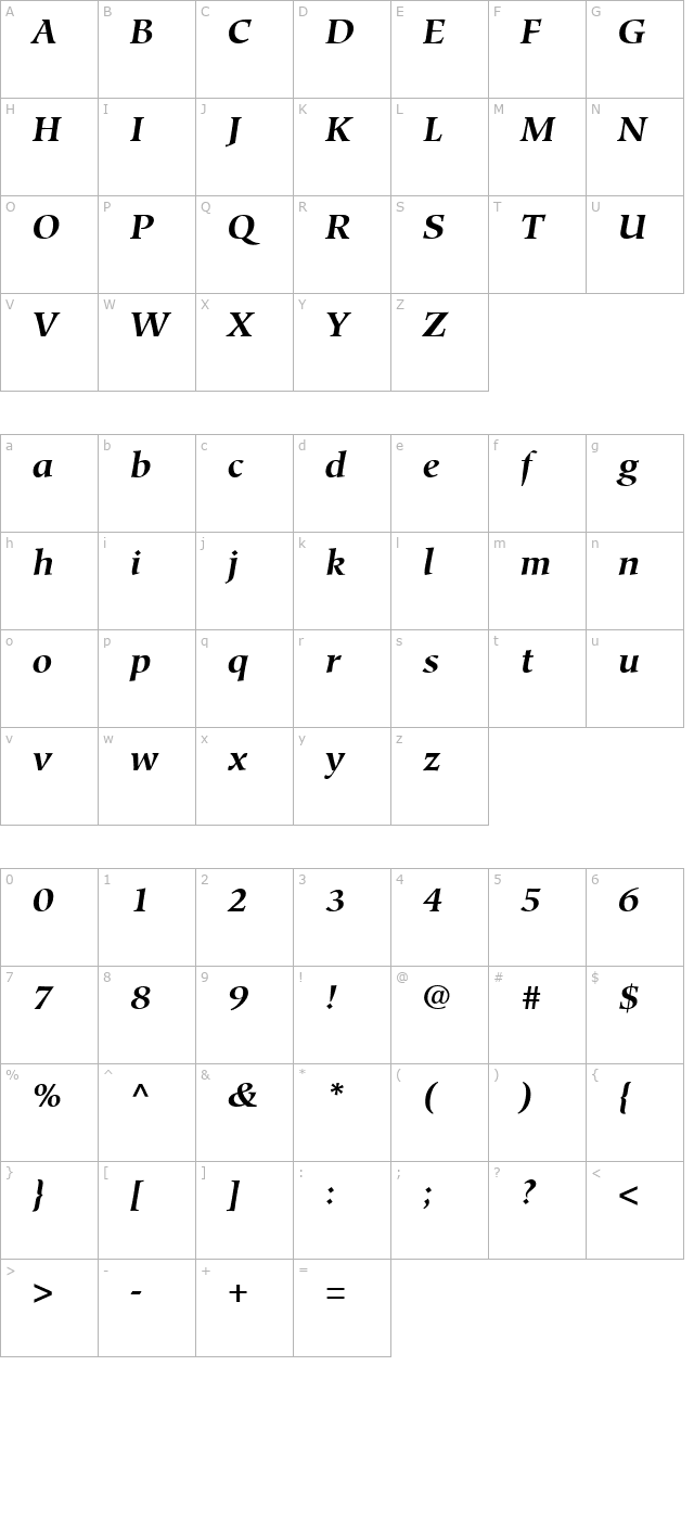 glossary-ssi-bold-italic character map