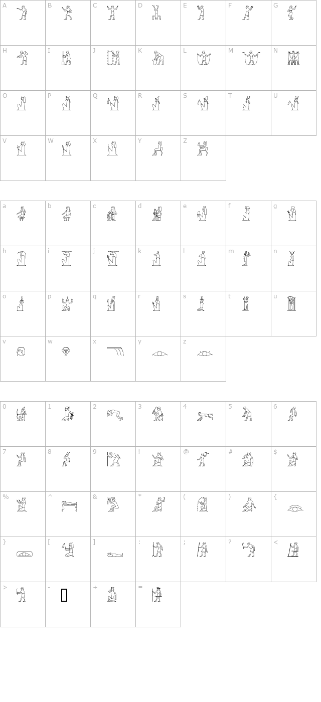 GlyphBasic1 character map