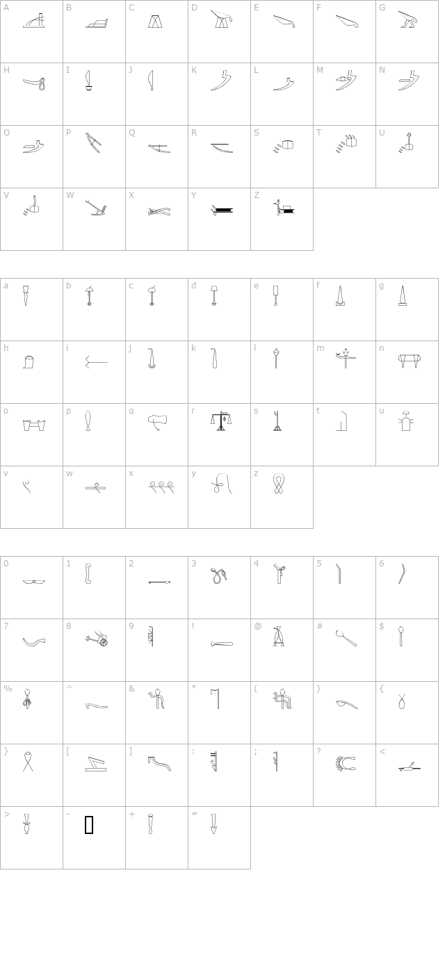 GlyphBasic4 character map