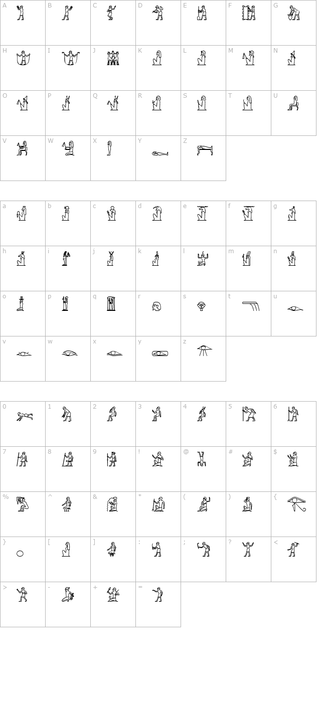 glyphbasica-bold character map