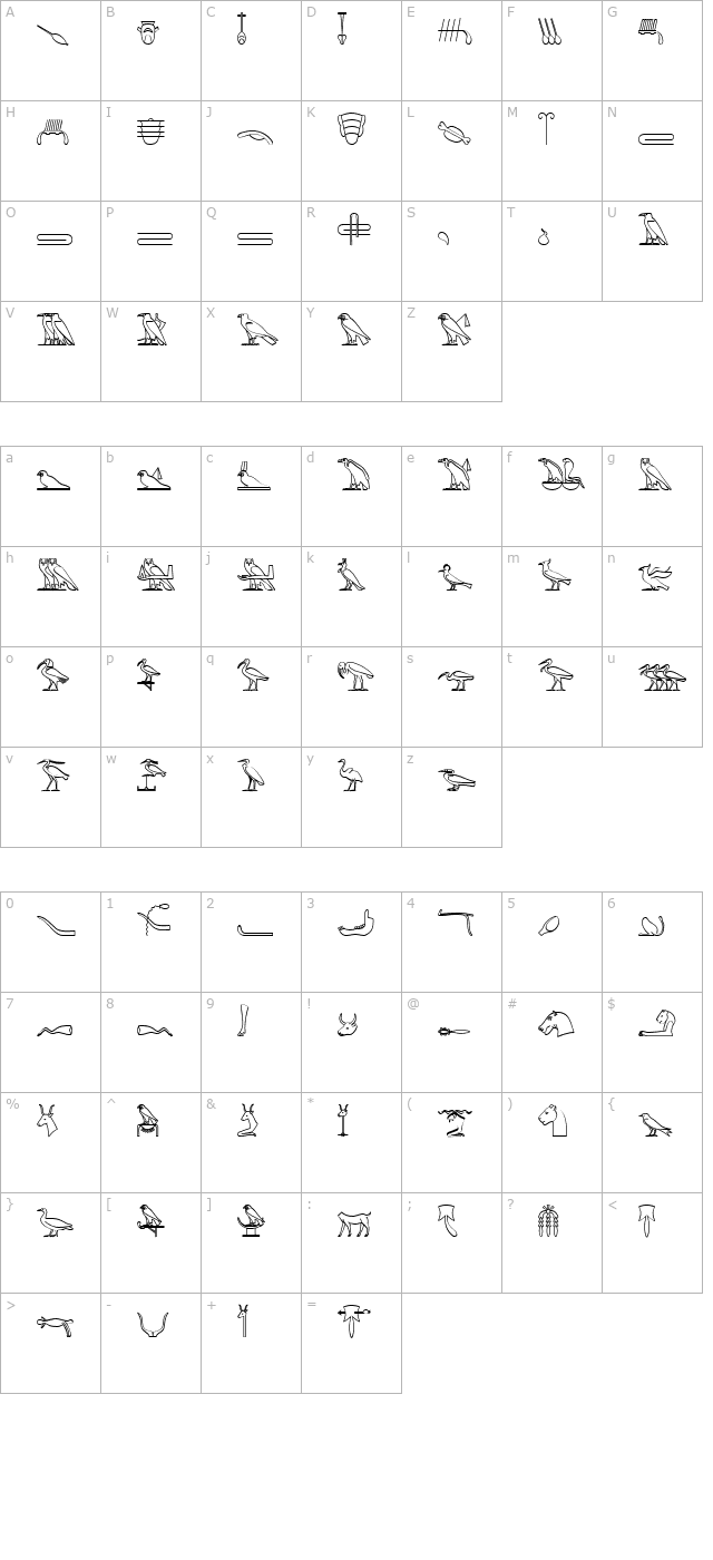 GlyphBasicB character map