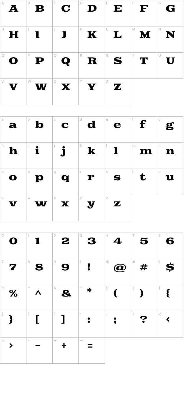 goblin-one character map