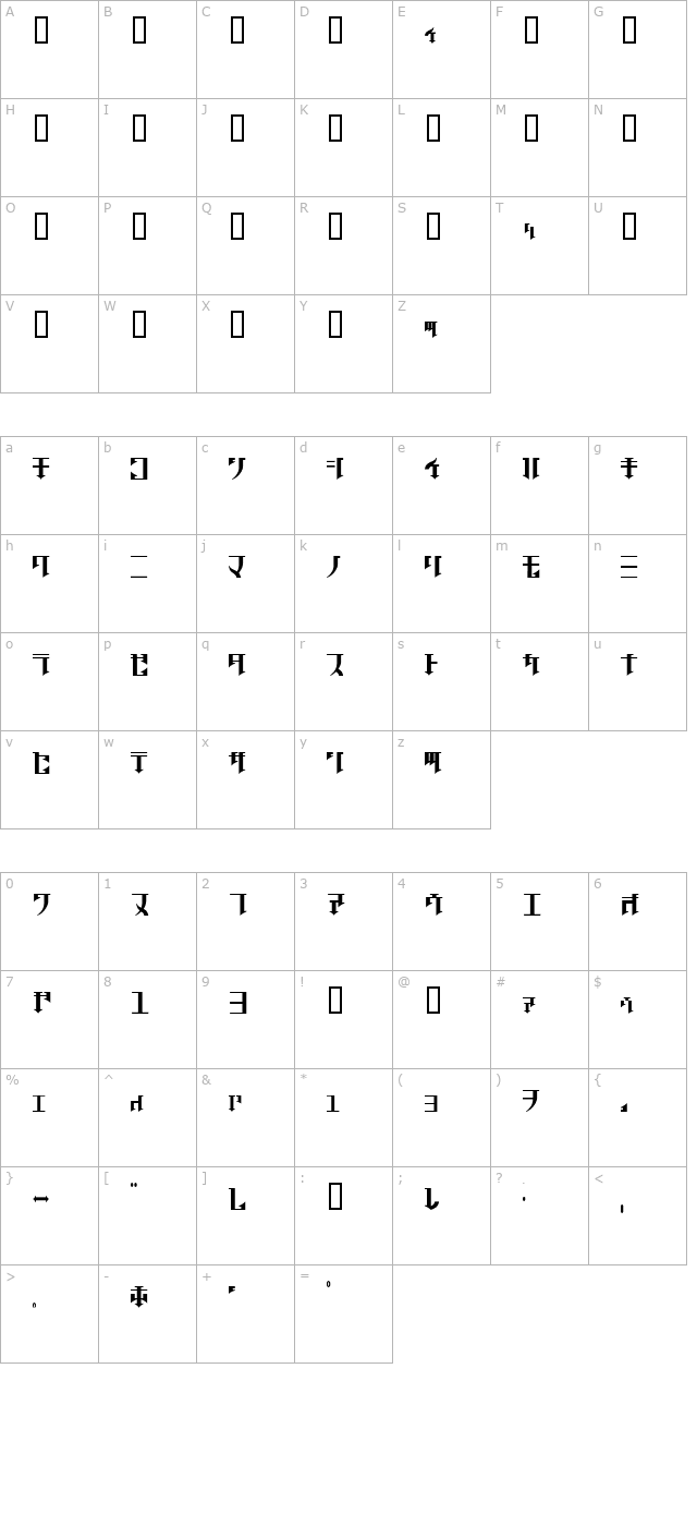 golgotha-regular-j character map