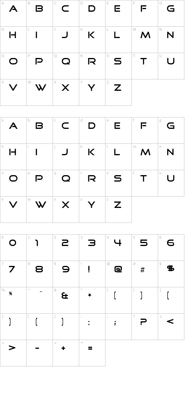 Good Times character map