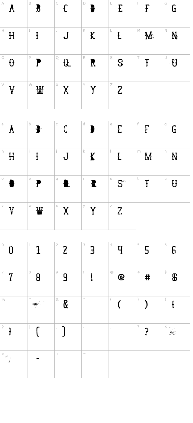 GoodPeace character map