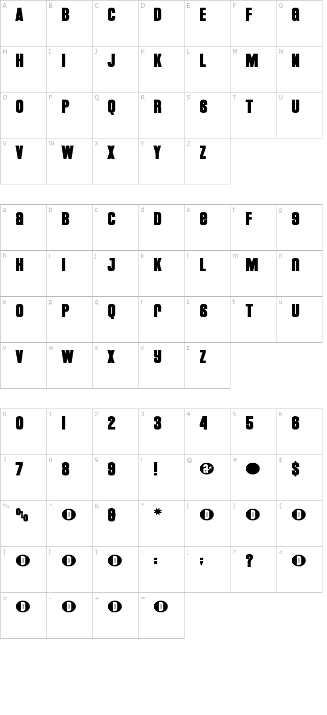 Grandpaboy character map