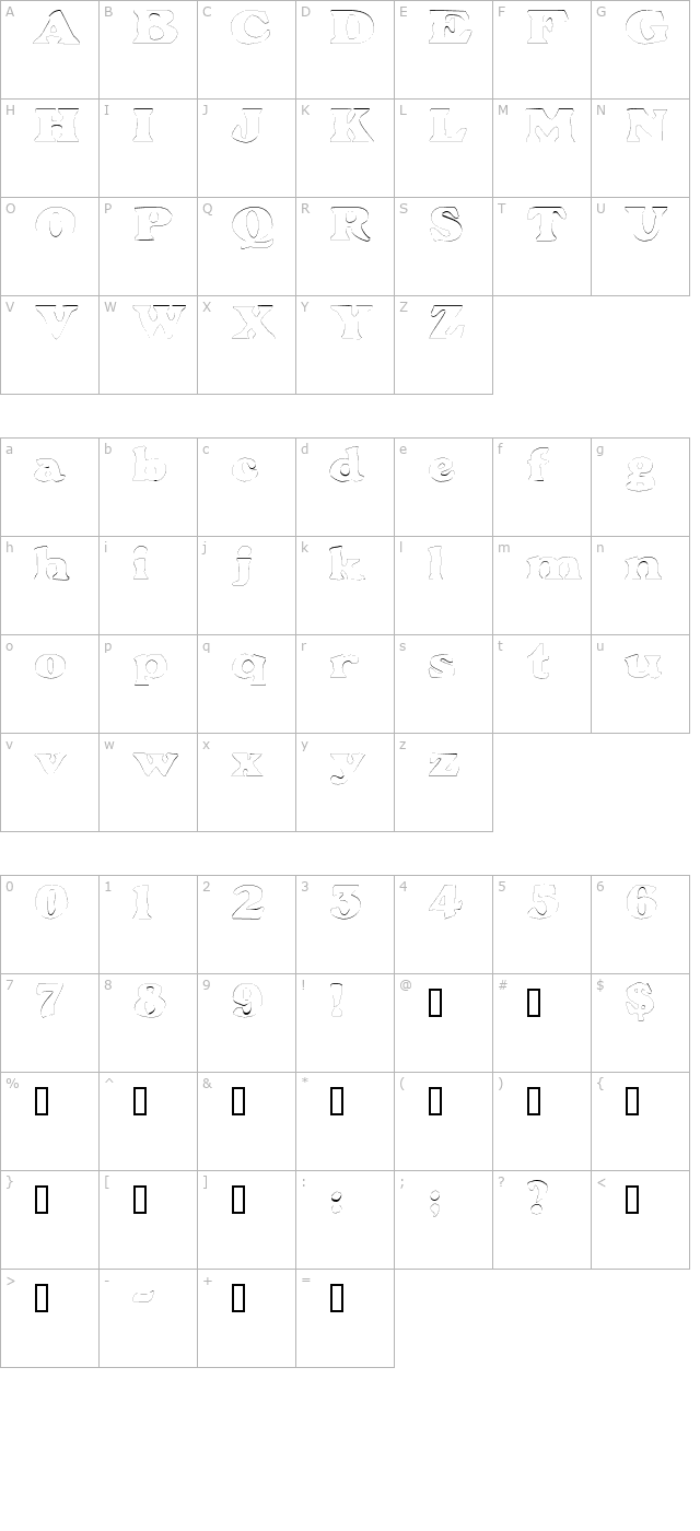 grantoutline character map