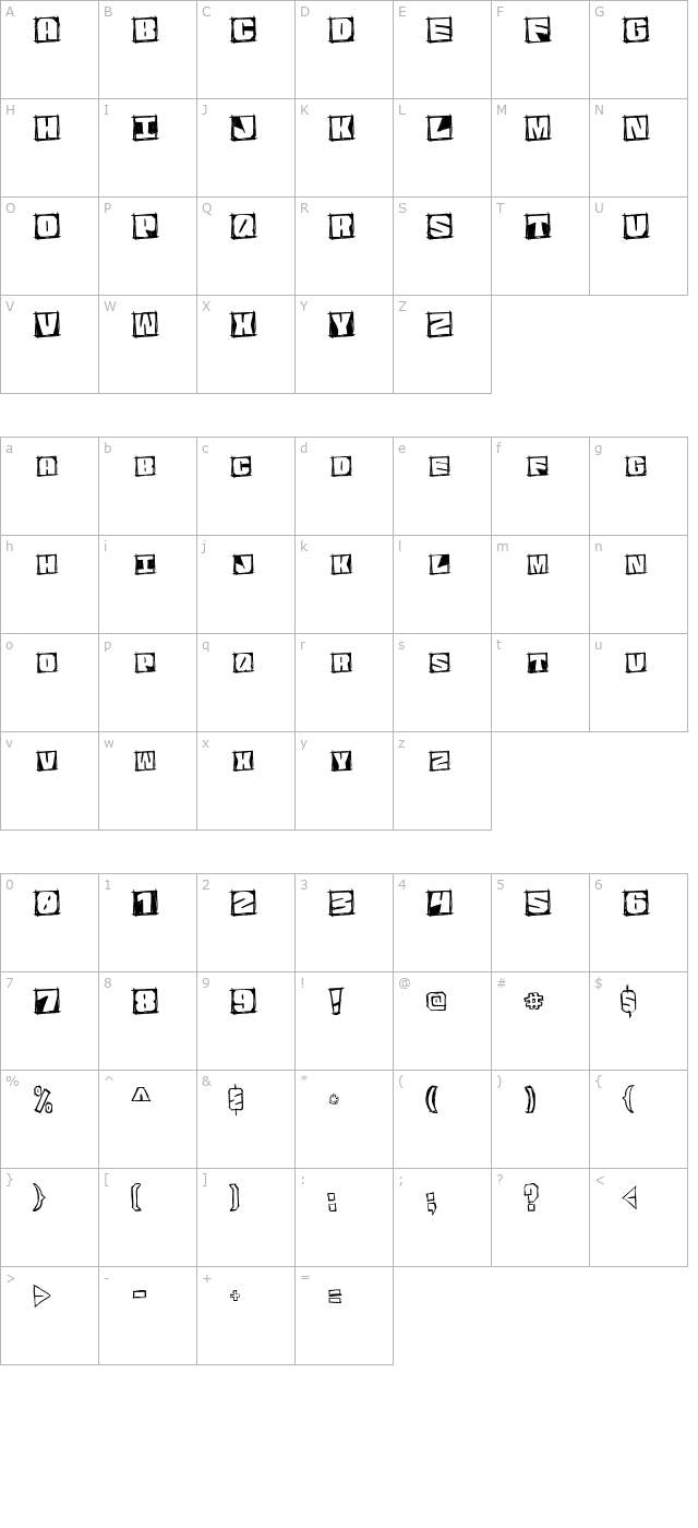 graphicattitude-mono character map