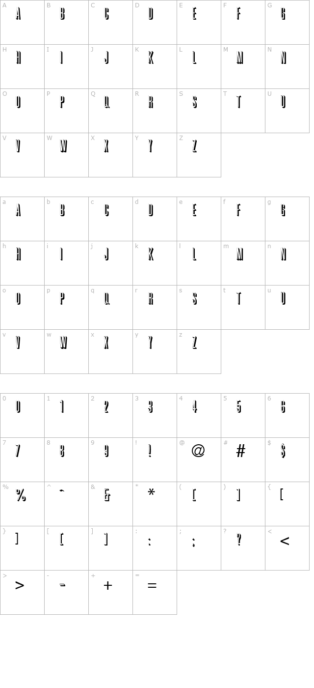 Graphik Regular character map