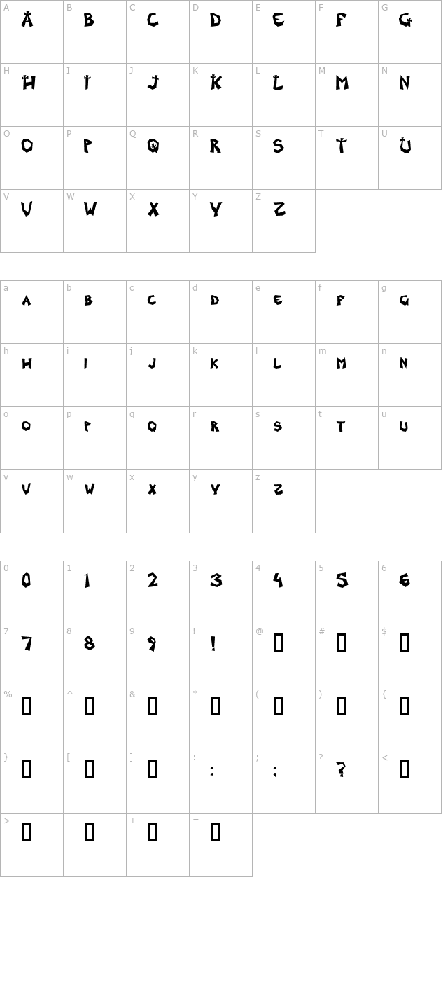 Grave Dirt character map