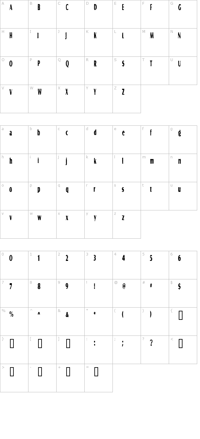 graveyard-shift character map