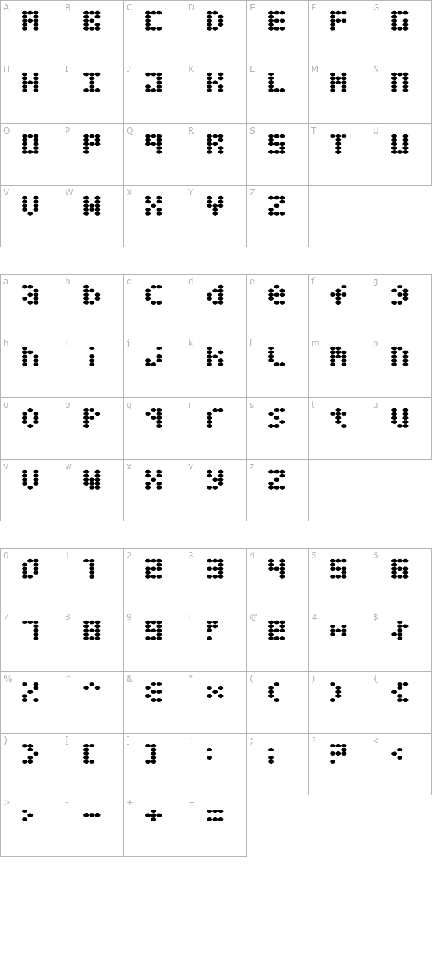 greaseballs character map