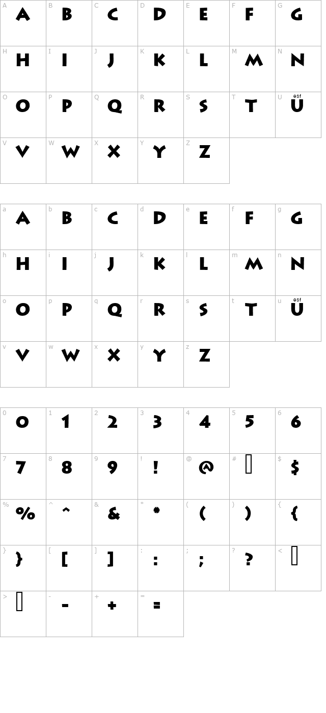 greeceblack character map