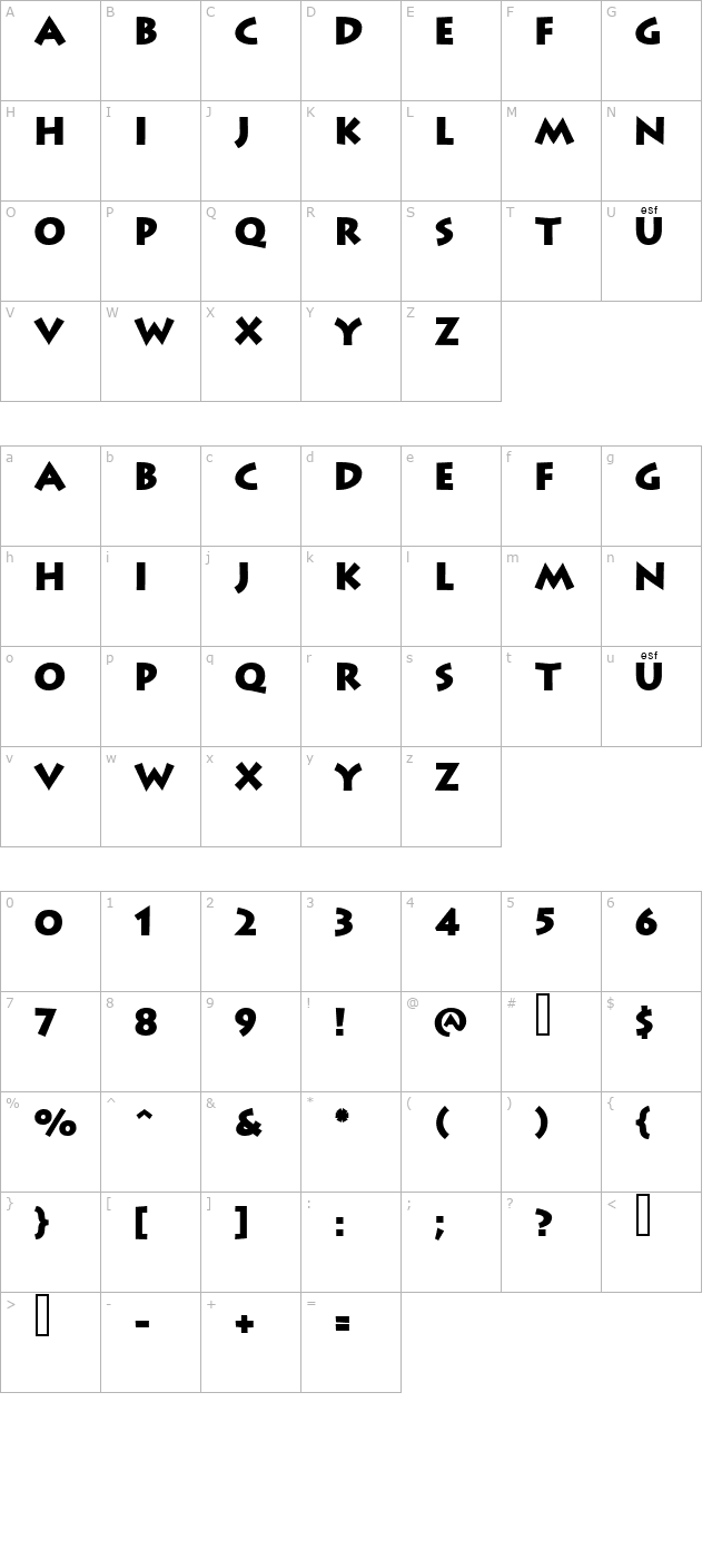 GreeceBlack character map