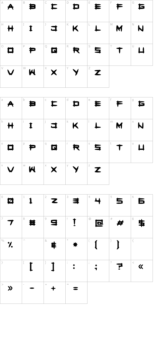 greghor-ii character map