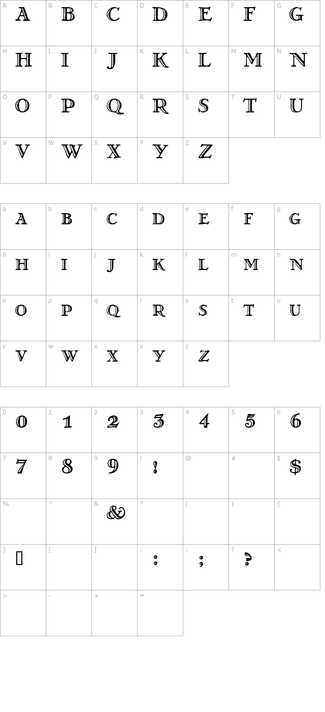 grekodeco character map