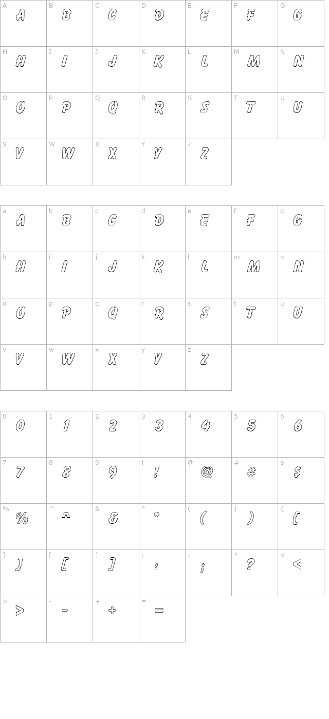 gremlinoutline character map