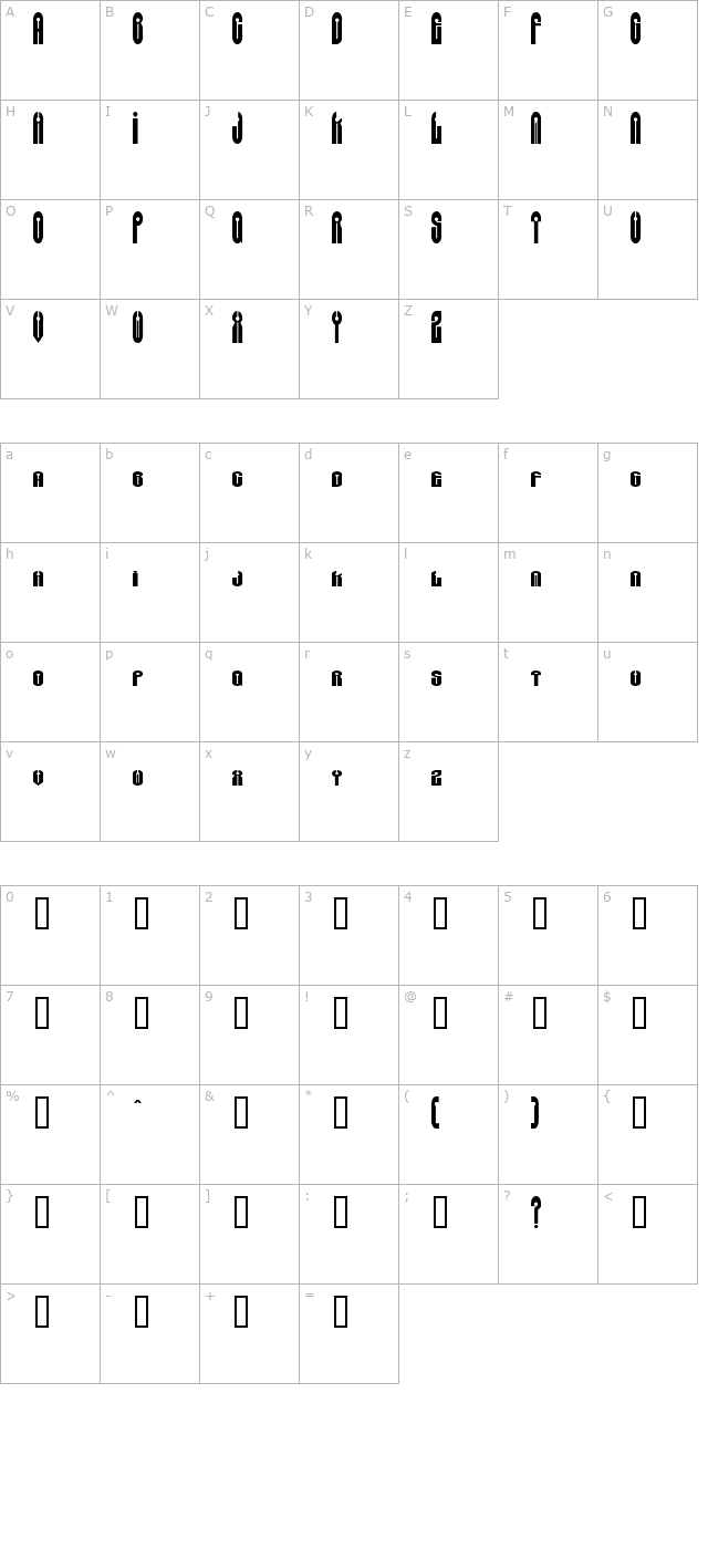 GreyAlienSW character map