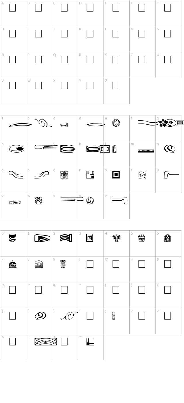 GriffDinReg character map