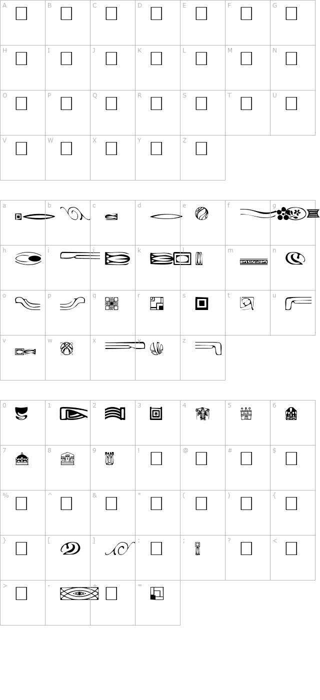 GriffinOne character map