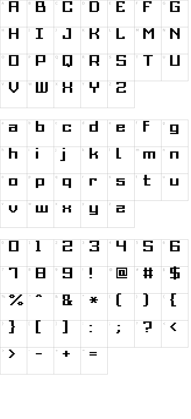 grixel-acme-9-regular-bold-xtnd character map