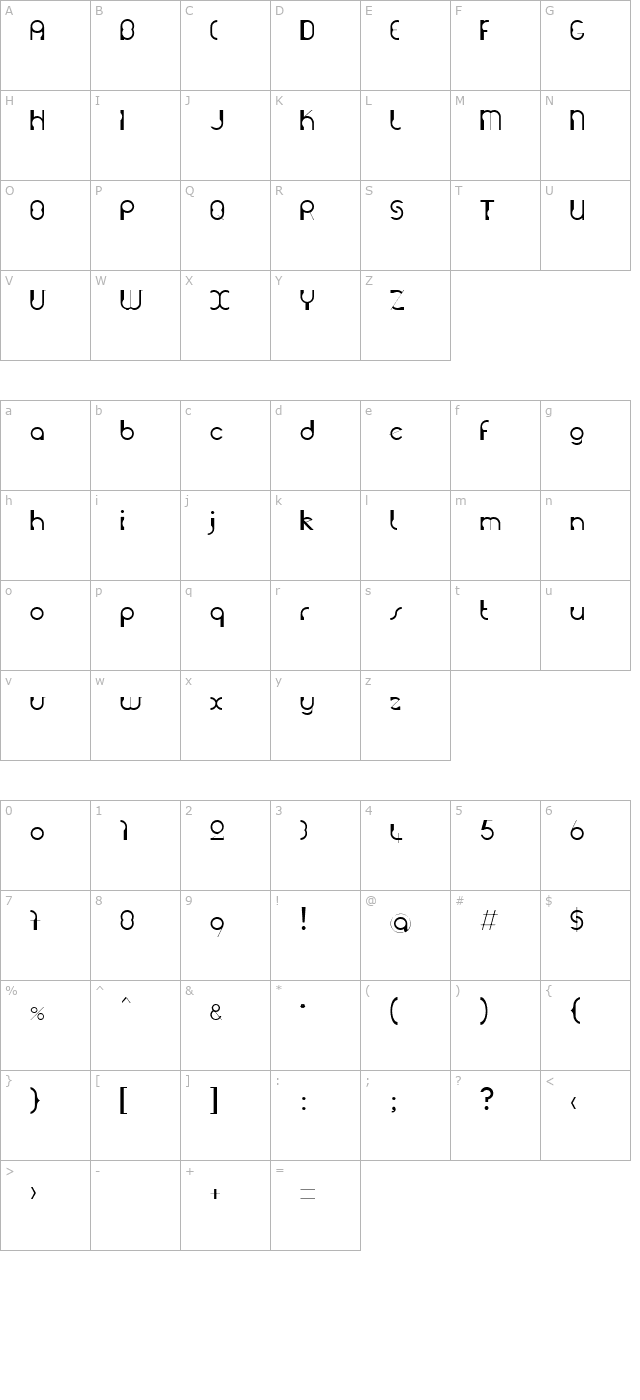 Grutch Construkt character map