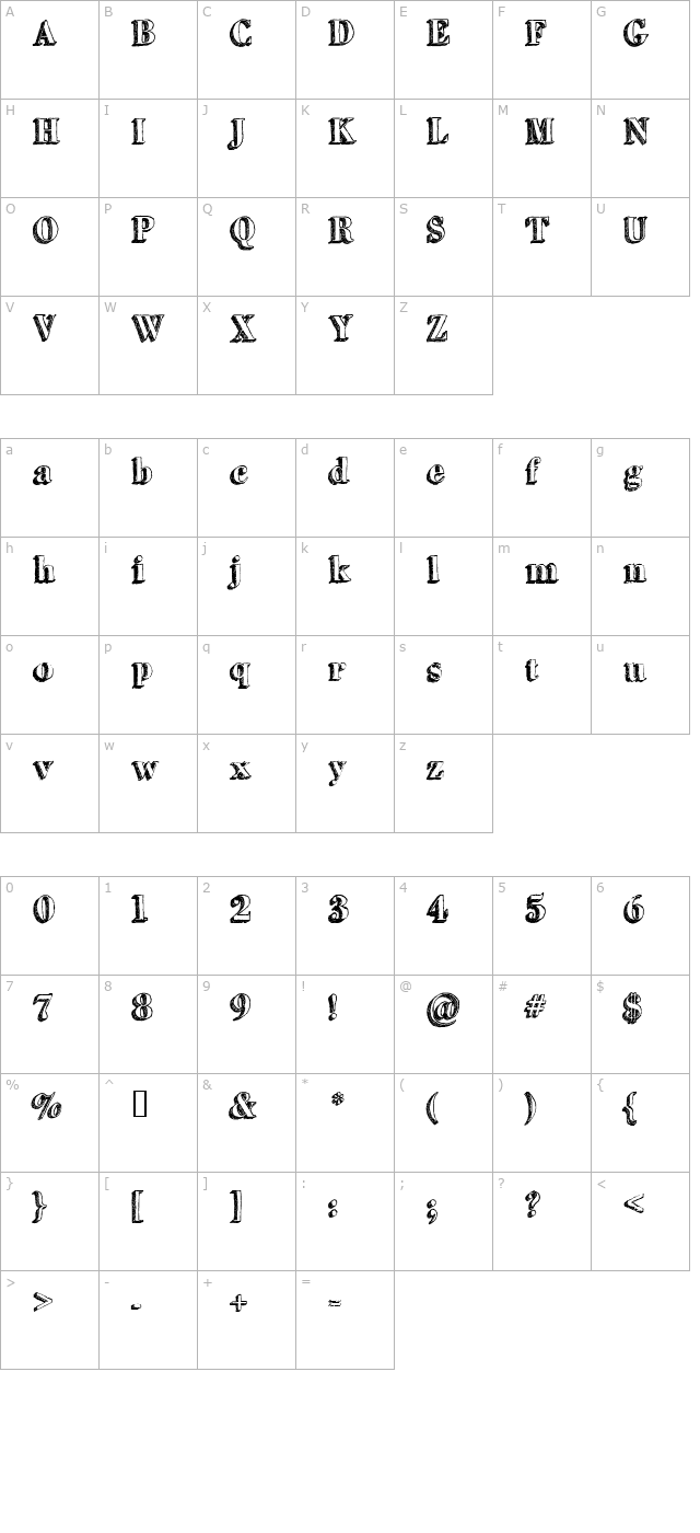 grutch-shaded character map