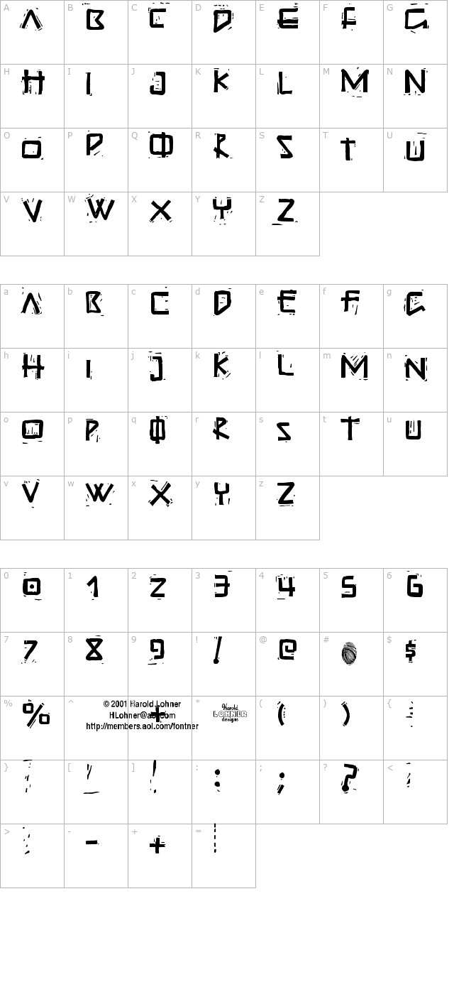 guadalupe character map