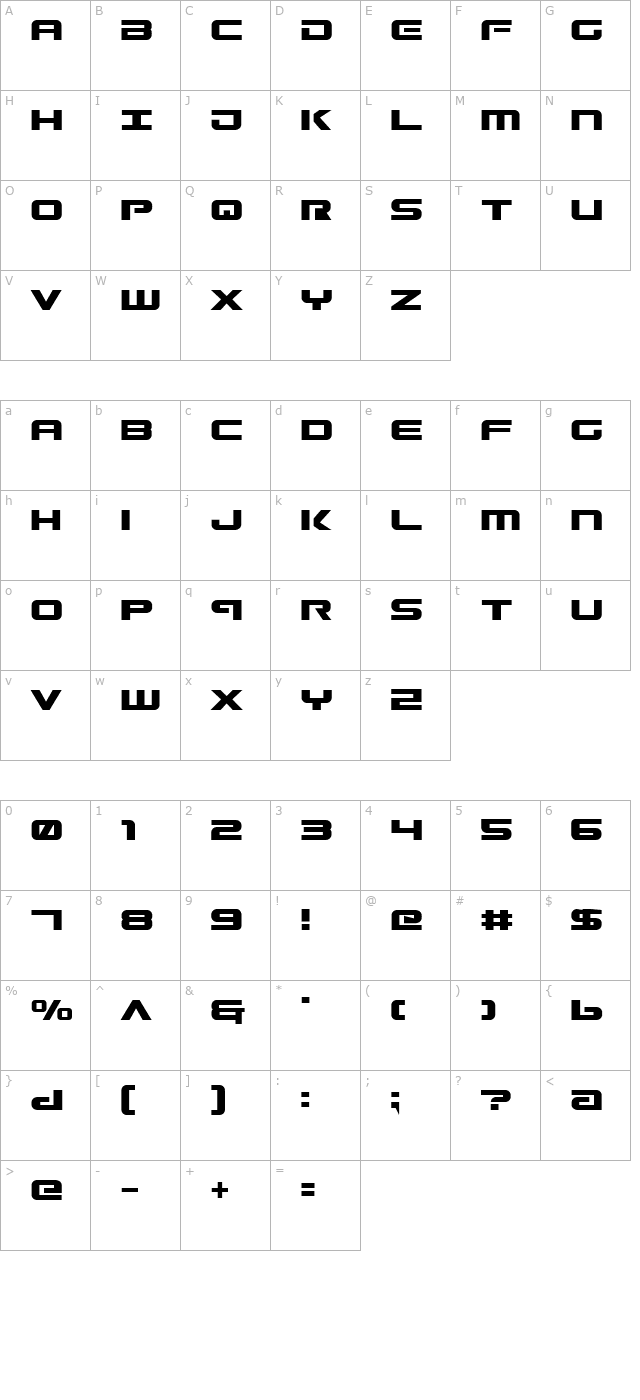 Gunship character map