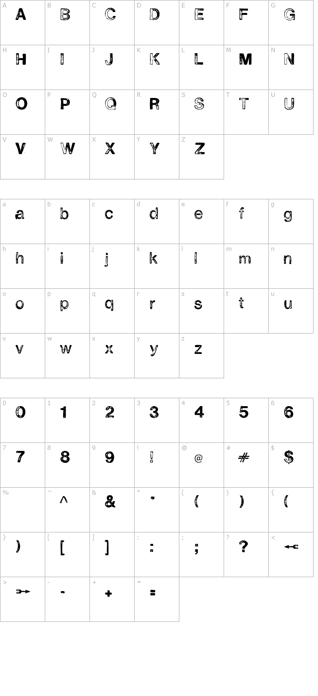 H2D2 Alevita character map