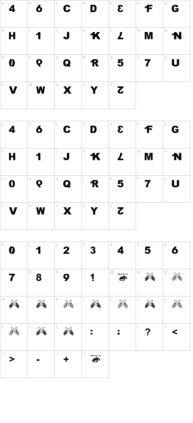 h4xx0r character map