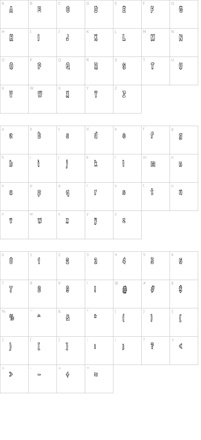 hack-slash-brk- character map